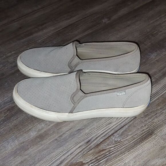 Keds Gray Women's Double Decker Perf Suede Sneaker   Sz 7.5 - Picture 3 of 7